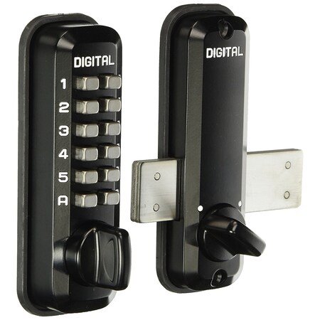 Lockeyusa Mechanical Keyless Surface Mount Deadbolt, M220, Jet Black M220JB